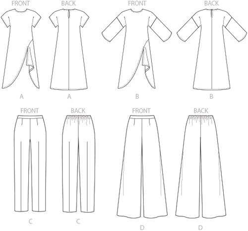 Miniatura 5 de Vogue Patterns V1739Y Misses Ropa deportiva, Y (XS-S-M), Blanco