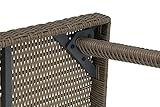 greemotion Tisch New York braun, Esstisch inklusive Glasplatte, Terassentisch für 4 Personen, Gartentisch aus hochwertigem Aluminiumgestell und Poly-Rattan, witterungsbeständig und pflegeleicht - 6