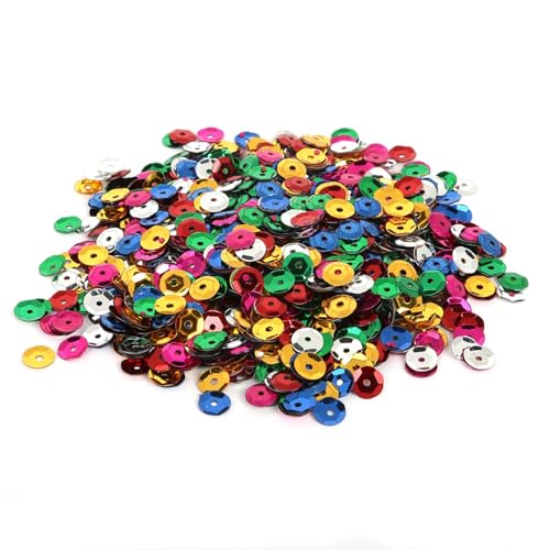 Paillettes miste arcobaleno per artigianato, 10000 pezzi da 6 mm, sfuse, rotonde, per artigianato, cucito, Natale, fai da te, gioielli, decorazioni artistiche Paillettes miste arcobaleno per artigianato, 10000 pezzi da 6 mm, sfuse, rotonde, per artigianato, cucito, Natale, fai da te, gioielli, decorazioni artistiche