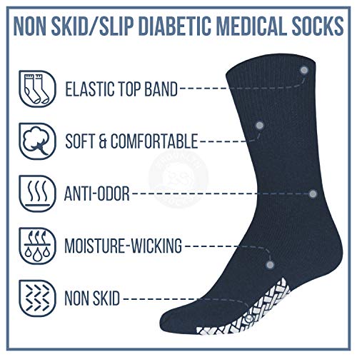 Bulk Non Skid Hospital Socks, Slipper Socks With Grippers for Women and Men, Assorted Colors2