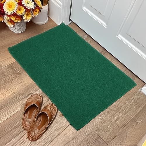 Image of Encasa XO Coir Door Mat for Home Entrance, Anti Slip PVC Back Green