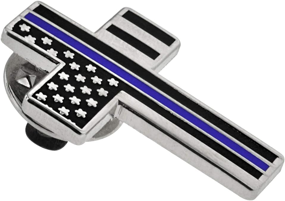 Image of PinMart's Thin Blue Line Lapel Pin