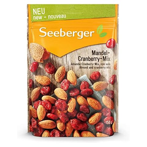 Seeberger Mandel-Cranberry-Mix 12er Pack: Knackig geröstete Mandeln und fruchtig-herbe Cranberries - ideal zum Snacken und Mitnehmen - getrocknet & ungeschwefelt Cover