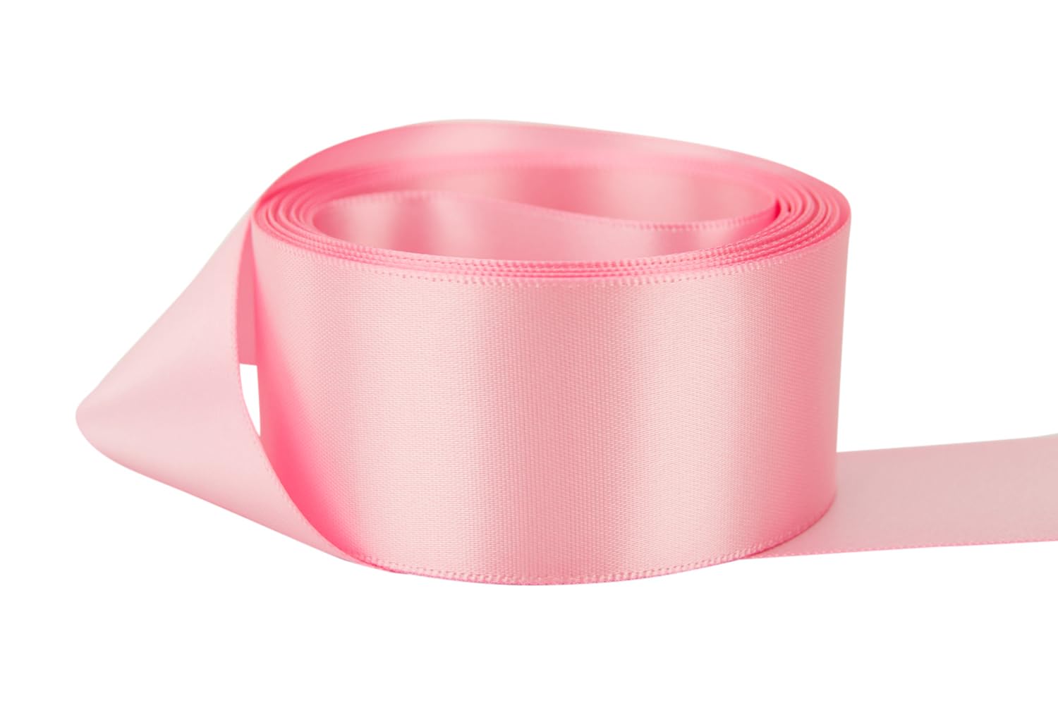 Ribbon Bazaar Double Faced Satin - Premium Gloss Finish - 100% Polyester Ribbon for Gift Wrapping, Crafts, Scrapbooking, Hair Bow, Decorating &amp; More - 5/8" Sherbet 50yd Spool