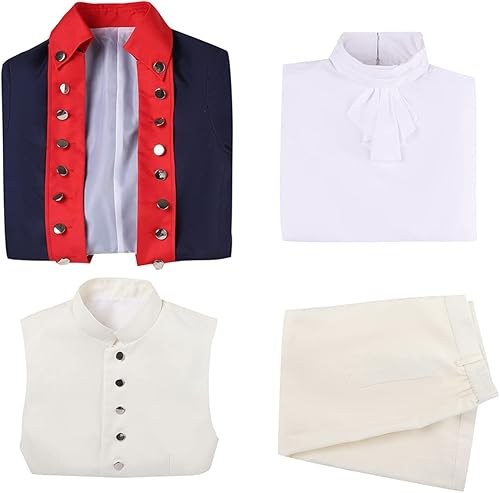 Vista 9 de Weixu Disfraz de George Washington Thomas Jefferson James Madison Alexander Hamilton para adultos Purple Male