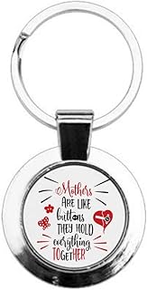 Mothers Are Like Buttons They Round Keyring, Mum Keyring, Novelty Keyring, Funny Keyring, Inspirational Keyring, Mothers Day Gift