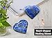 Amazing Gemstone Lapis Lazuli Crystal Heart Palm Stone - Pocket Massage Worry Stone for Natural Body Chakra Balancing, Reiki Healing and Crystal Grid