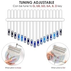 Dyna-Living Kalimba 17 Clés, Pouce Piano Kalimba pour Enfant Adulte Débutant (Couleur transparente) - Les Beatles, Paul McCartney, John Lennon, RIngo Starr, George Harrison Dyna-Living Kalimba 17 Clés, Pouce Piano Kalimba pour Enfant Adulte Débutant (Couleur transparente) – Image 5
