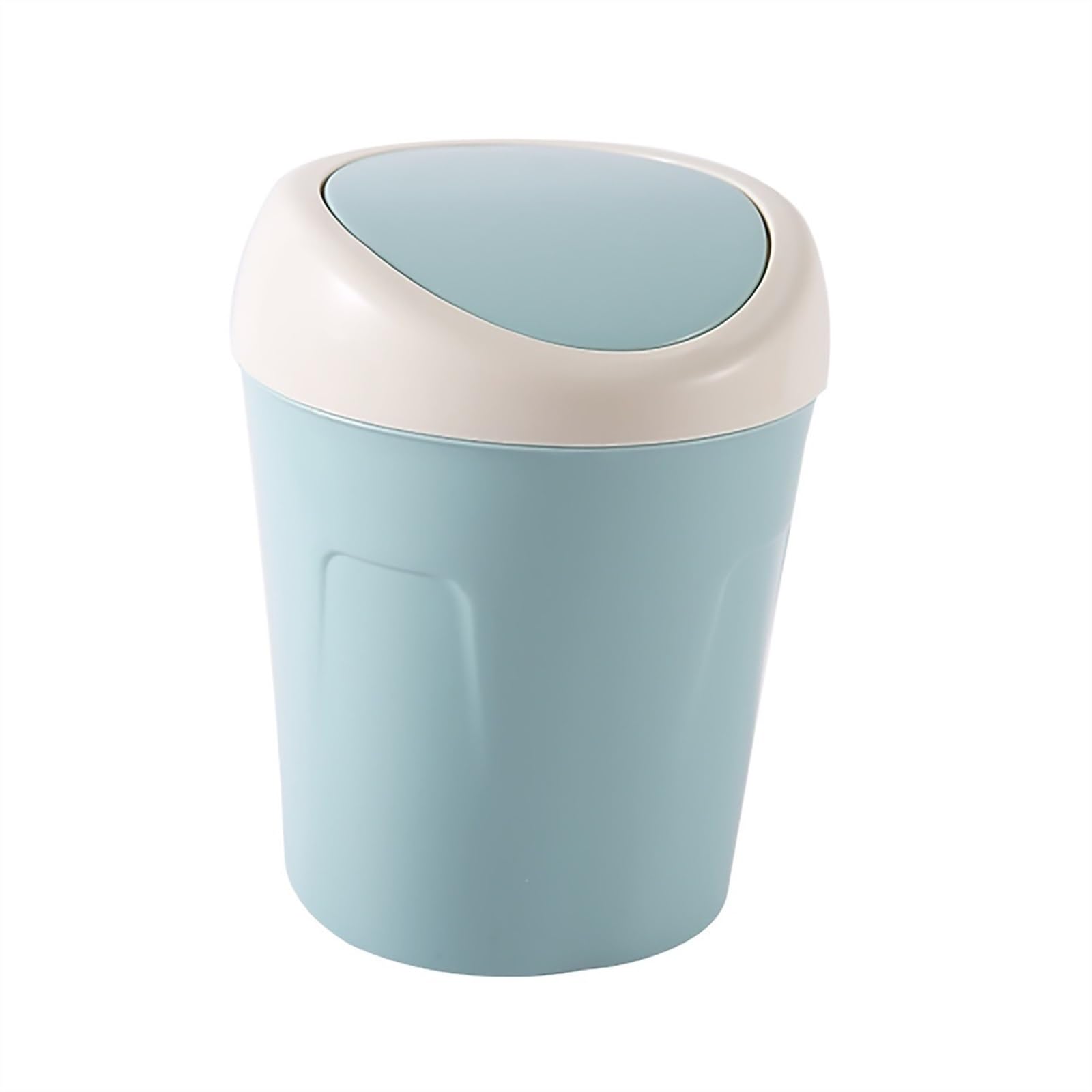 Poubelle maison plastique bleu pour éliminer déchets de bureau et table