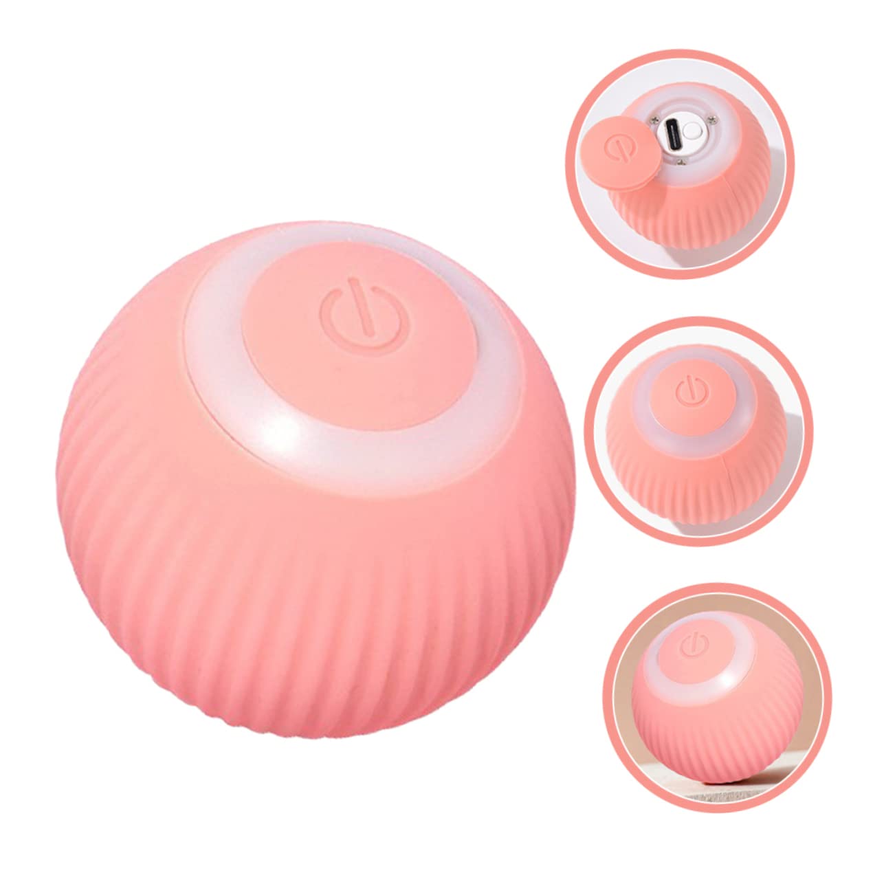 Yardwe 3stücke Interaktives Katzenspielzeug Mit Geräuschfunktion Lustiger Katzenball Für Indoor-Spiel Wiederaufladbares Spielzeug Aus Langlebigem Material Für Kleine Katzen Und