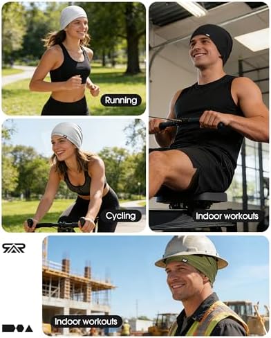 THINDUST 2-Pack Mesh Skull Cap Breathable Soft Stretch Hat for Men Women - 5