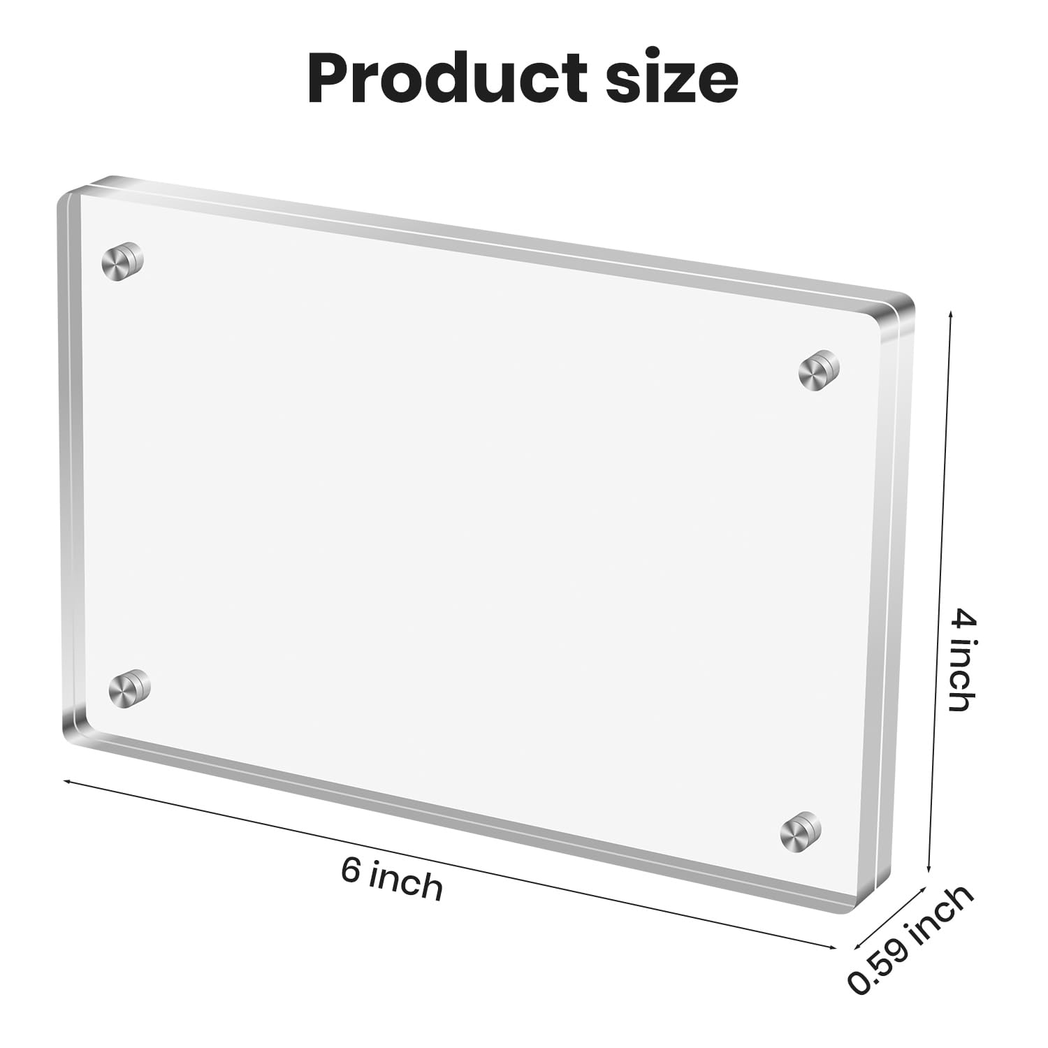 SIYOMG Acrylic Picture Photo Frames 4 x 6 Inch, 3 Pack Double Sided Clear Magnetic Acrylic Photo Block Picture Frame - Image 2