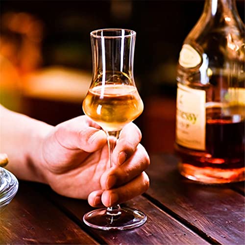 Generic Crystal Goblet Whisky Glass Tulip Wine Glasses Wedding Party Champagne Goblet Bar Drinking Glasses 2Pcs (Color : A, Size : 100Ml) #TOP1