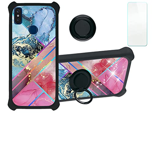 Aroepurt Hülle Für Archos Oxygen 57 hülle Kompatibel mit Archos Oxygen 57 Hülle Hülle Handyhülle Schutzhülle Cover [Mit 9H Festigkeit HD Schutzfolie] PC + Silikon Ständer IMDH-WSS