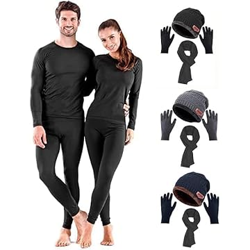 Kit Frio Conjunto Termico Pelinho Elasticidade Segunda Pele Unissex com touca luva e cachecol (G)