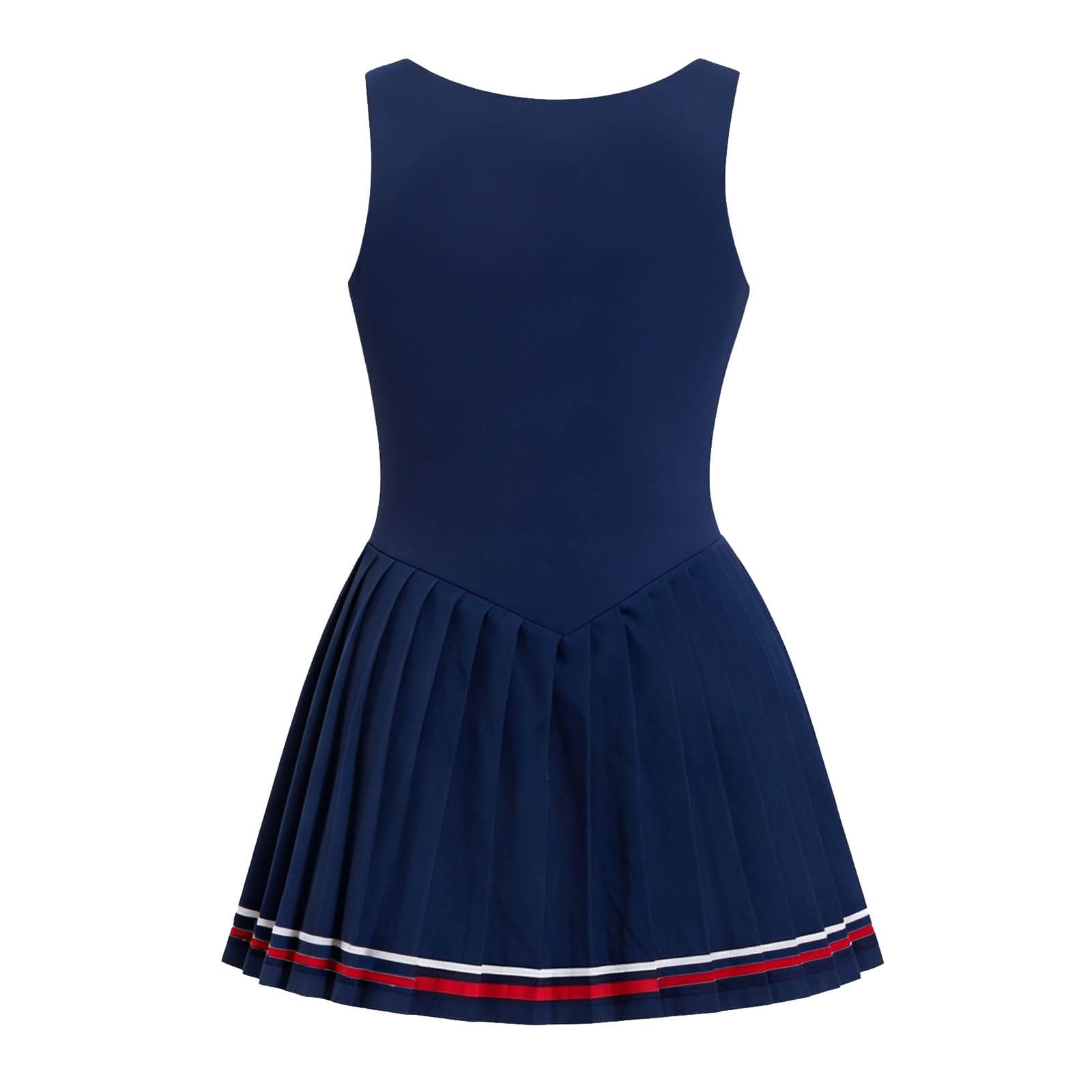Vestido genérico de mujer de verano vestido de tenis atlético elegante sin mangas, transpirable y bien ajustado.