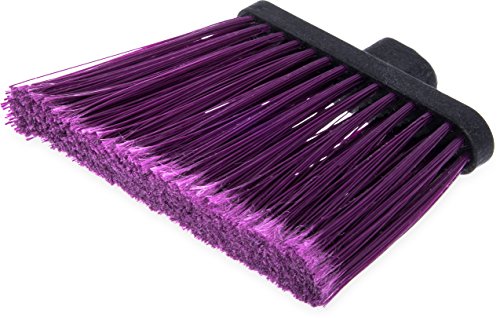 Carlisle 3686768 Duo-Sweep Duo-Sweep Flagged Angle Broom Head Only, 12", Purple