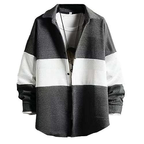 [FJLTDCP] カーディガン メンズ ニット秋服 メンズ 長袖 カーディガン コート 和式カーディガン 羽織 おしゃれ ゆったり 大きいサイズ メンズジャケット風 秋冬服