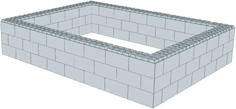 EverBlock Queen Bed Surround Kit | 6 x 8 x 1 7 | Modular Beds, Frames & Headboards | Giant Building Blocks | Easy to Connect & Reuse | Indoor & Outdoor Use | Dark Gray