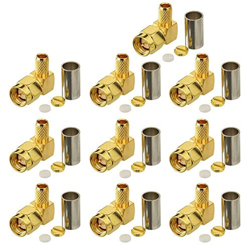Conectores SMA macho ángulo recto 10 piezas miniatura 4