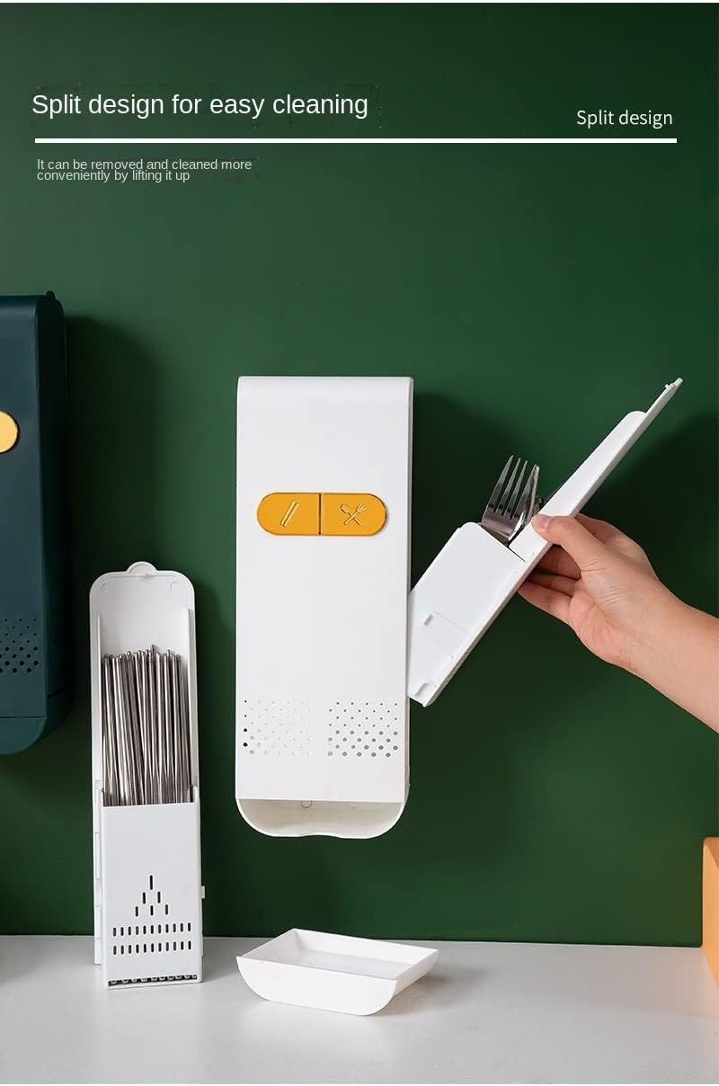 Chopstick Cage Kitchen Wall Hanging Type Draining Chopstick Cage Knife Fork Spoon Storage Rack (Color : C, Size : 12.5 * 8.5 * 33.2 cm) (B 12.5 * 8.5 * 33.2 cm)