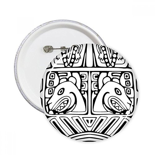 Badge bouton Indien Résumé ligne Dessin Totem Pole le cadeau décoration idéal pour vos proches