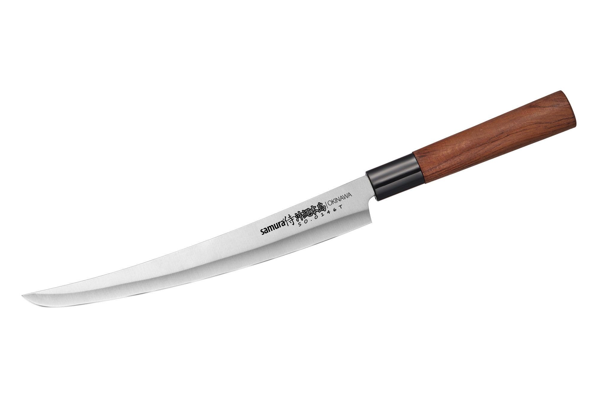 Couteau à découper Samura OKINAWA Tanto 23cm en acier japonais pour cuisine
