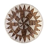 PLATO DECORATIVO 50X50X2 HOJA DE BANANA BLANCO/NATURAL