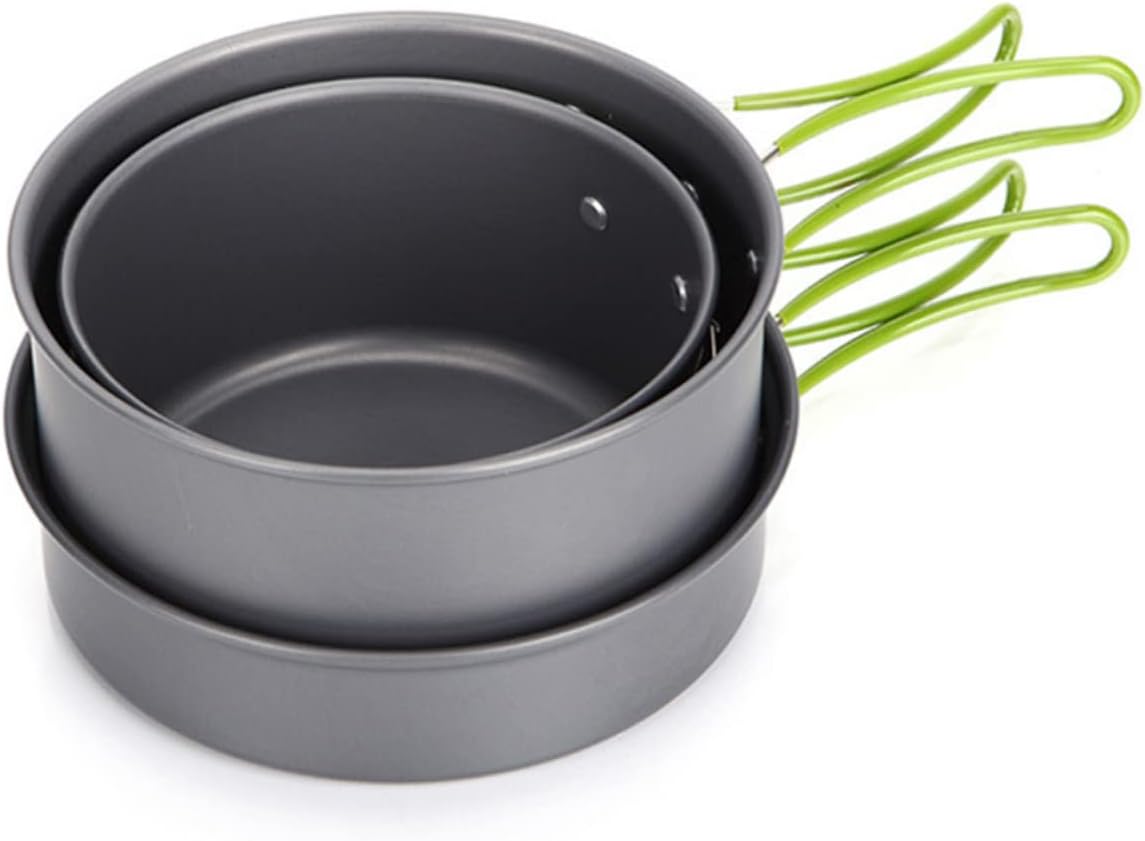 Camping Cookware Set Cooking Equipment Soup Pot Fryer Plates Utensils for Outdoor Camping