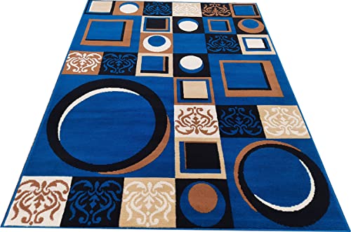 Image of Home Decore Acrylic Carpet for Your Living Room & Drawing Room Aywhere in Your Home (180X240 Blue Colour)- 6x8 Feet