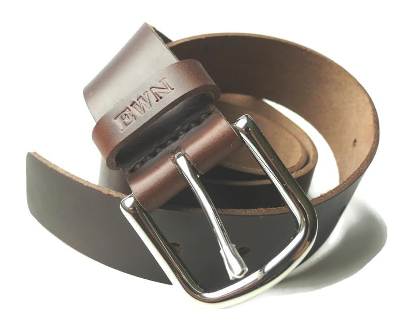 HandmadeMen's Horween Belt, Brown Horween Chromexcel Leather Belt, Personalized Handstamped and Custom Made Various Sizes 30 31 32 33 34 35 36 37 38 39 40 (42)