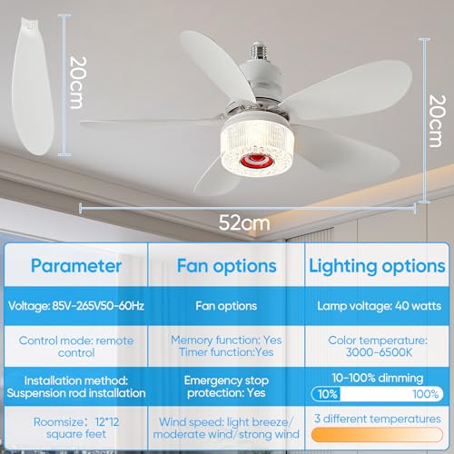 Ventiladores de techo con luz silenciosos para dormir bien sin calor 2