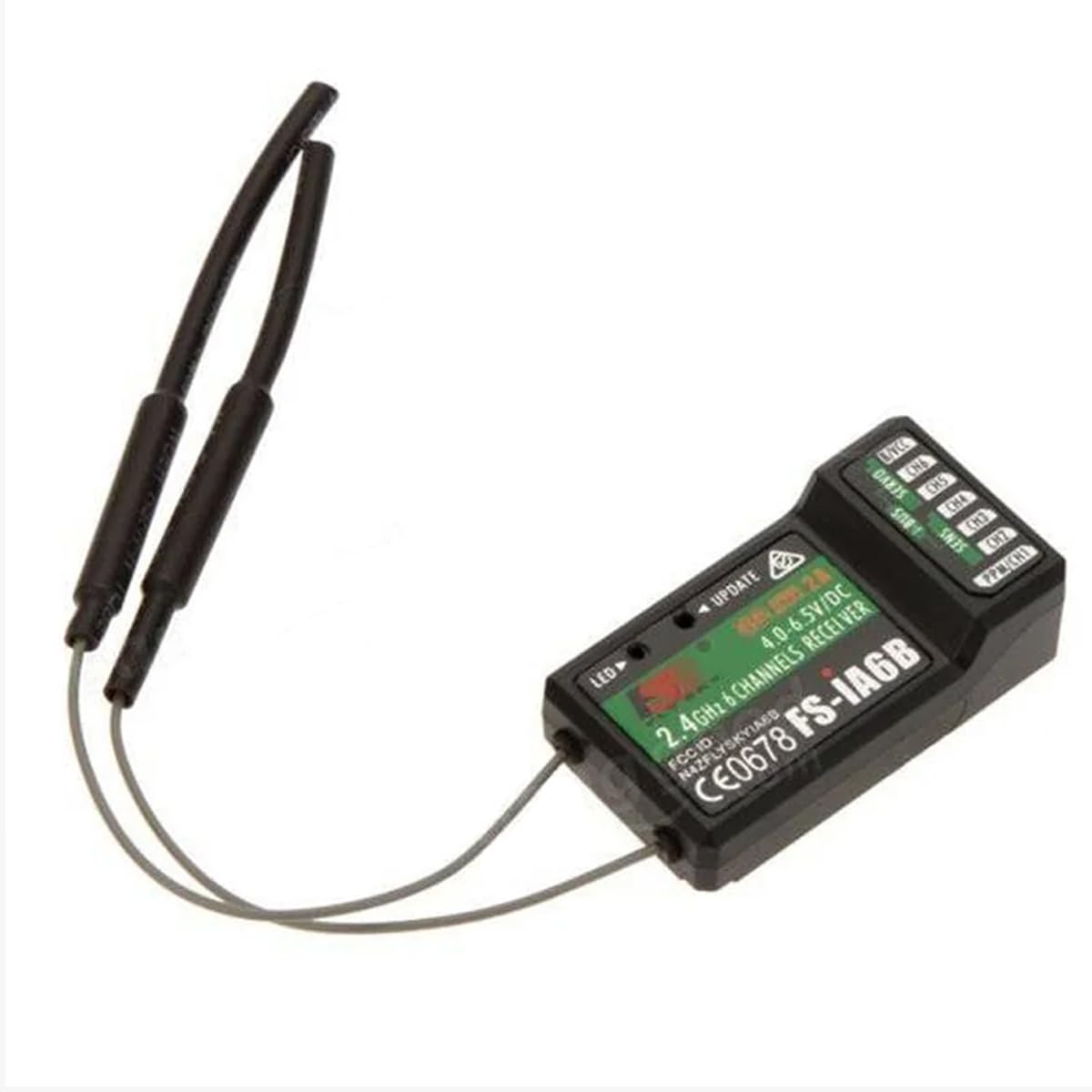 FLYSKY fs-i6s+iA6B 10 Canali Telecomando, Dotato di Ricevitori, Compatibile con Tutti gli Aeromobili Flywing