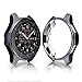 JZK Galaxy Watch 46mm Case, TPU Shock-Proof and Shatter-Resistant Protective Bumper Cover Case for Galaxy Watch 46mm Accessories (Black+Silver+Clear)