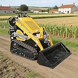 Multi-Functional Tracked Mini Skid Steer Loader Compact Crawler Loader with Quick-Change Attachments for Construction, Landscaping, Farming, and Residential DIY Projects