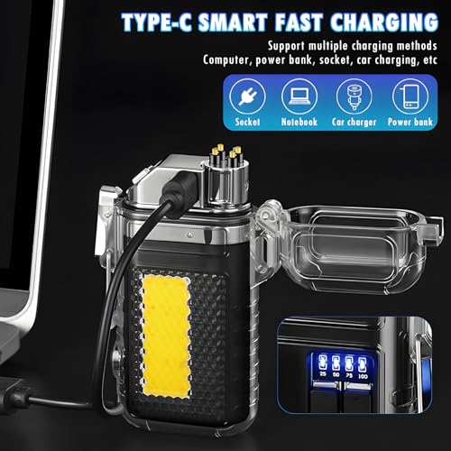Encendedor eléctrico recargable con cuello flexible 360° miniatura 3