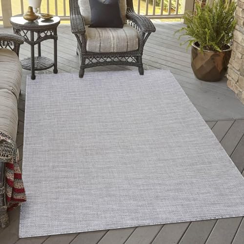 Mazovia Outdoor Teppich - Innen und Aussenbereich - Grau 80 x 150 cm
