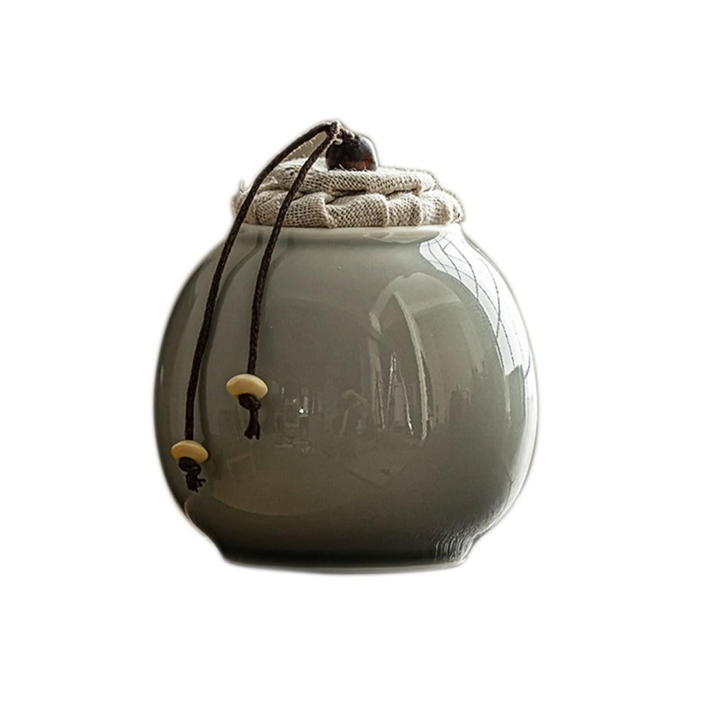 ENGENDER Tea Storage Jar Simple Zen Mini Ceramic Tea Can Japanese Small Ceremony Sealed