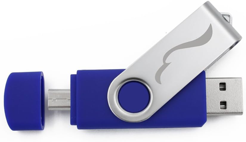 64GB USB Flash Drive OTG Pendrive for Android Phones, Techkey Thumb Drive Memory Stick for Tablets, Pen Drive Jump Drive for PCs, Deep Blue