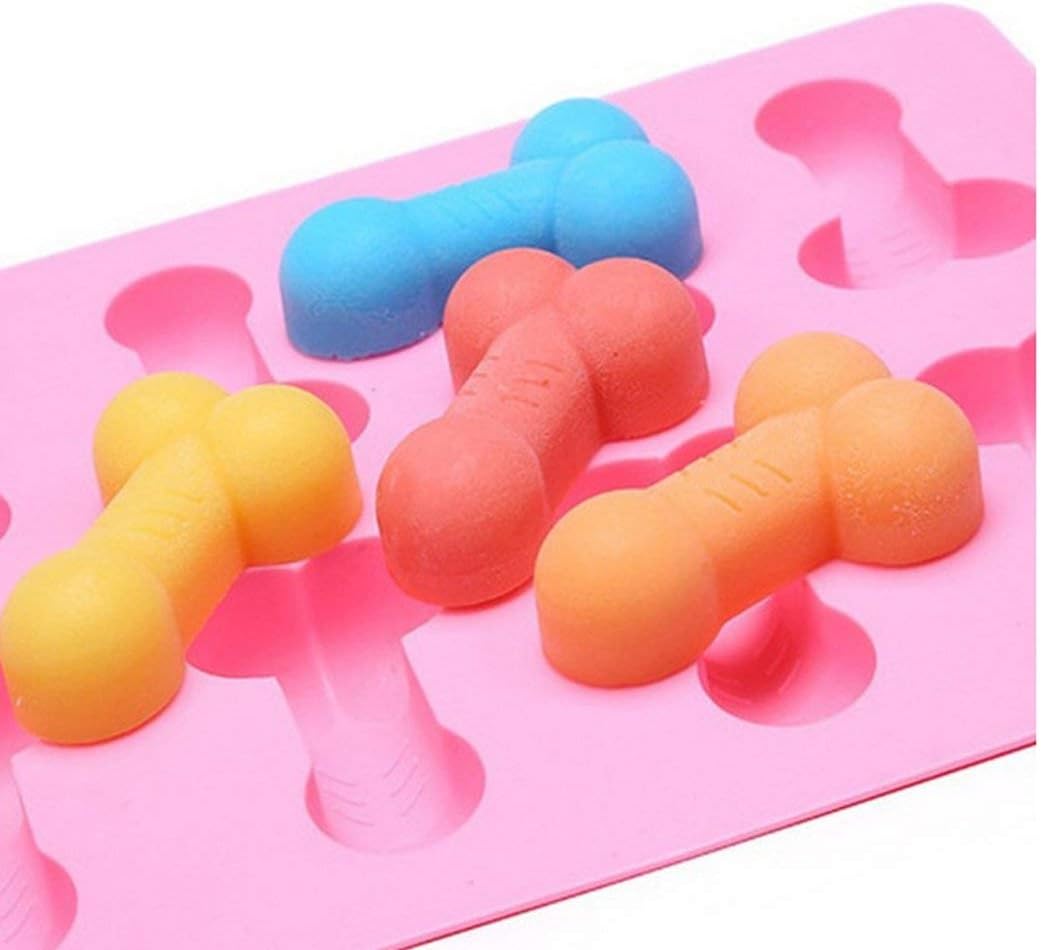 2 Pieces Premium Food Grade Silicone Mold, Funny Nonstick Chocolate Candy, Ice Cube,Cake,Sugar Maker Novelty Cookie, Mould Tray for Whiskey Cocktails Party,Easy for Use in Oven Microwave Freezer Dish