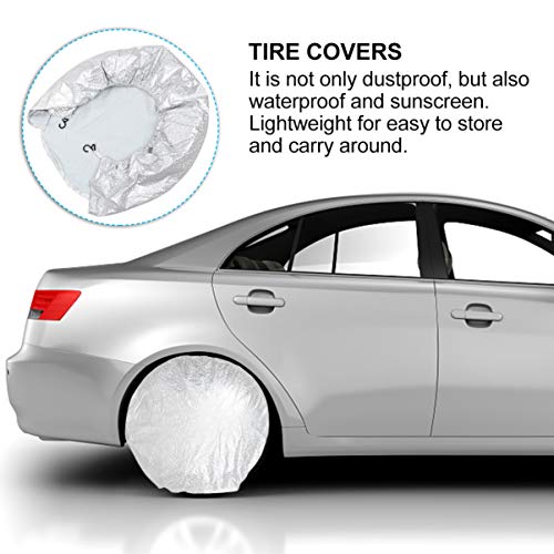BESPORTBLE 4 Stks Bandhoezen Bandbeschermers Rv Wiel Camper Wieldoppen Zon Regen Vorst Sneeuw Beschermer Waterdichte… - Image 7
