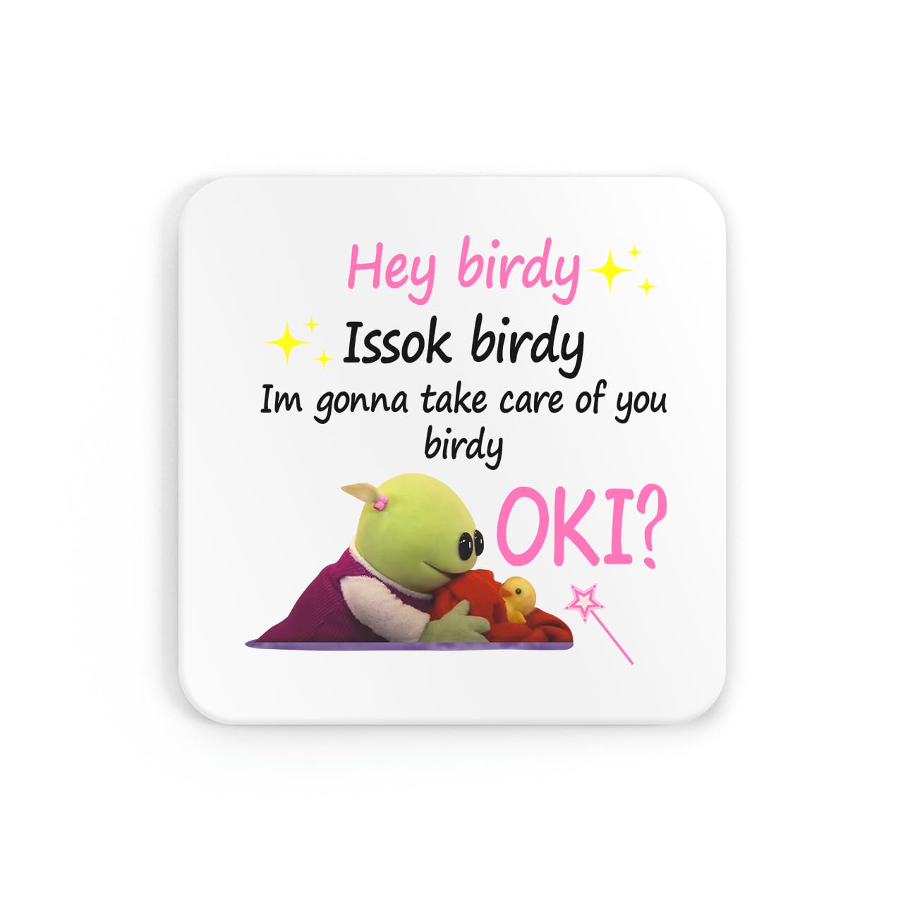 New Spirit Original Multicolor Hey Birdy Nanalan Mona Meme Coaster