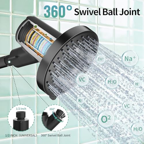 SR SUN RISE Filtered Shower Head with Filters,High Pressure Rain Shower Head - image 4