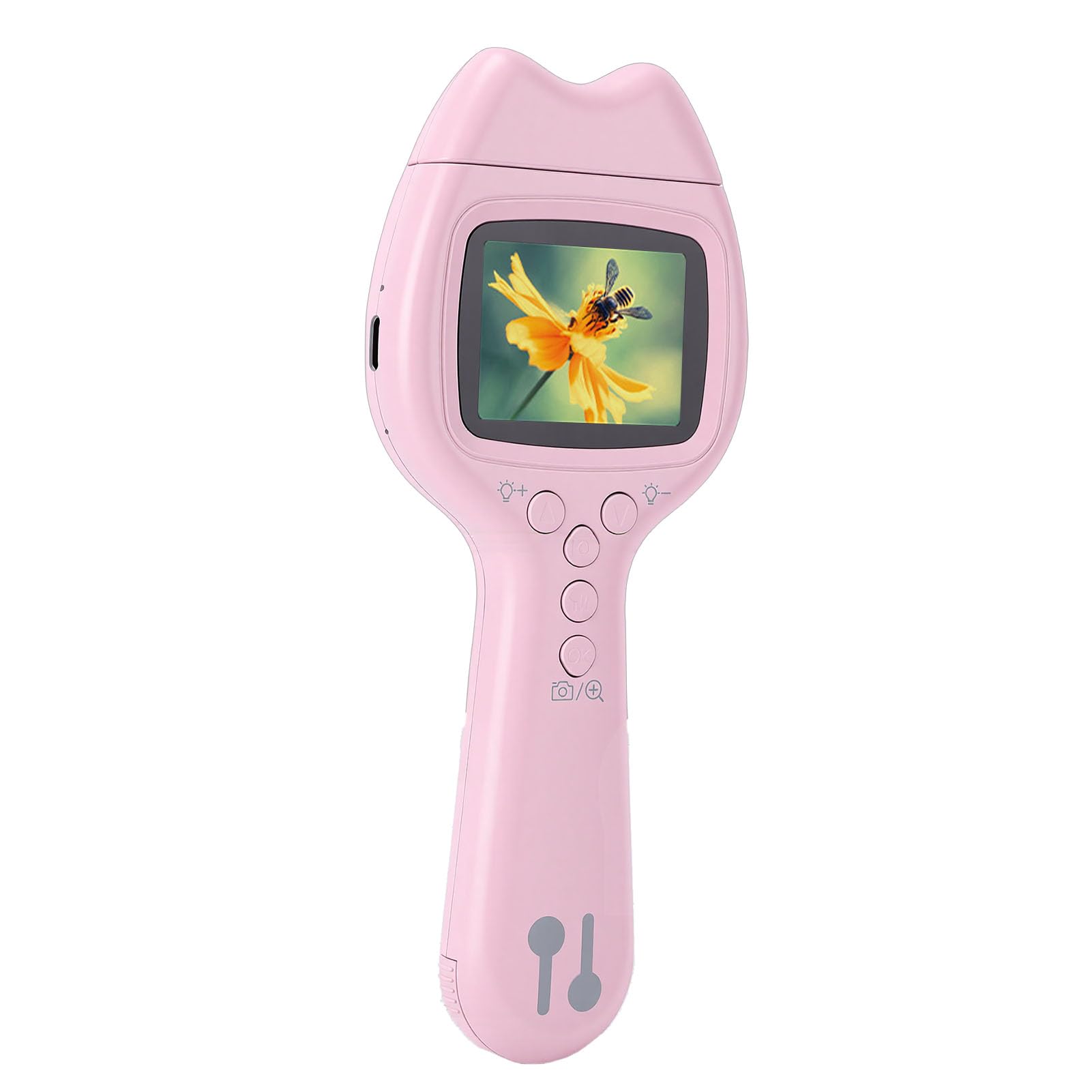 Generic Microscopio Digitale Portatile Display da 2,0 Pollici Teleobiettivo Doppia Lente Ingrandimento Ottico 500X per Studenti ABS (PINK)
