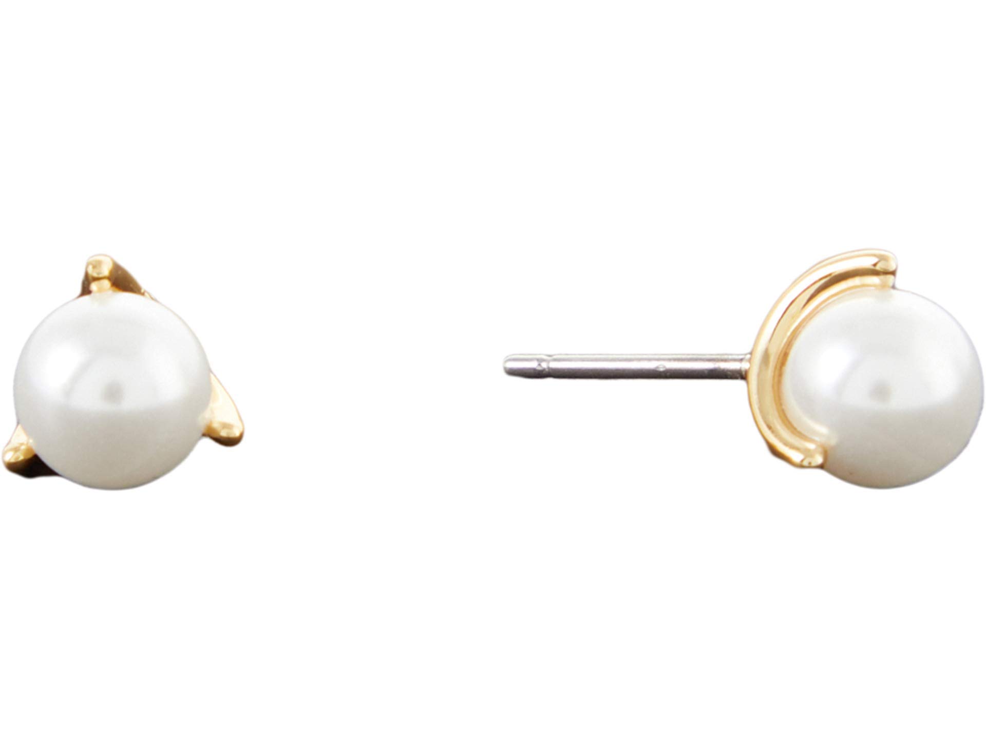 Kate Spade Women's Mini Trio Prong Stud Earrings - Pearl/Gold 152*