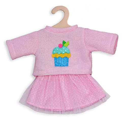 Heless 2050 - Bekleidungs-Set für Puppen, 2 teilig mit Pullover und Tüllrock Cover