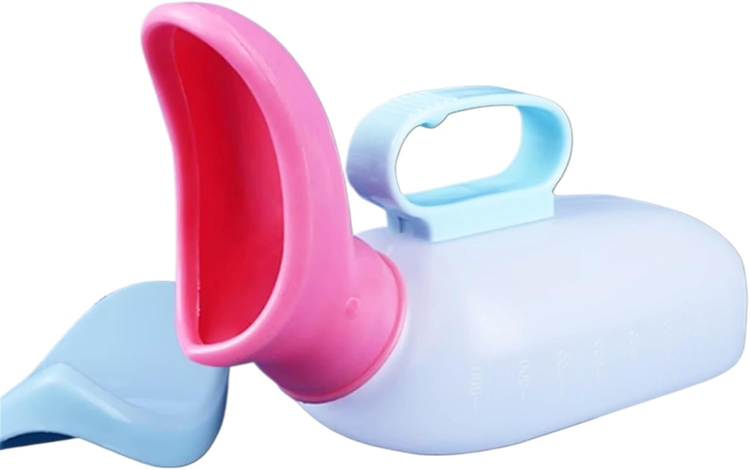 Male Urinal，Bed Pan Women Spill Proof Urinal Bottle for Nighttime Travel Pee Bottle, 900ml Female Pee Container for Seniors with Lid Pee Jug for Bedside Use