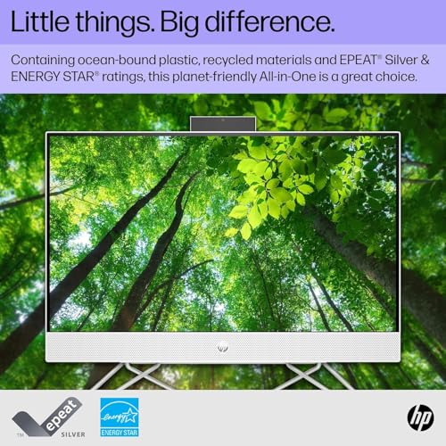 Image of HP All-in-One 24-CB100 All-in-One Desktop 2024 New, Intel i5-1235U 10-Core, 23.8 inch FHD IPS Touchscreen Display, Intel UHD Graphics, Wi-Fi, 24GB DDR4 2TB M.2 SSD, Win11 Home
