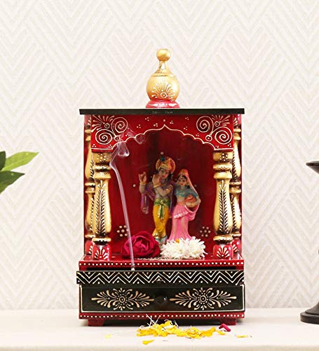 CRAFT TREE Wood Pooja Mandir Without Door Wooden Furniture for Pooja Room | Pooja Mandap | Solid Wooden Pooja Mandir for Puja Room (Red) (B0BWRWKL9X) Amazon Price History, Amazon Price Tracker