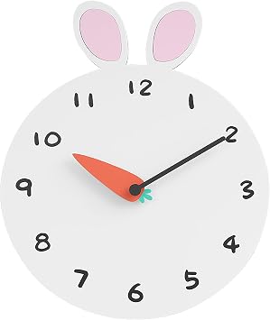 Modern Minimalist Silent Wall Clock Funny Animal Collection Rabbit